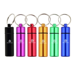 Waterproof Pill Box Keychain Container