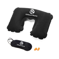 Travel Neck Pillow Set With Eye Mask