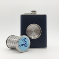 8oz Stainless Steel Hip Flask with Collapsible Cup